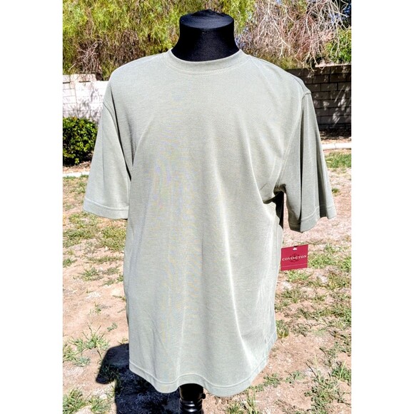 Covington Olive Green Adult Medium S/S Super-Soft Ridged Pullover Shirt Top NWT - Picture 1 of 7